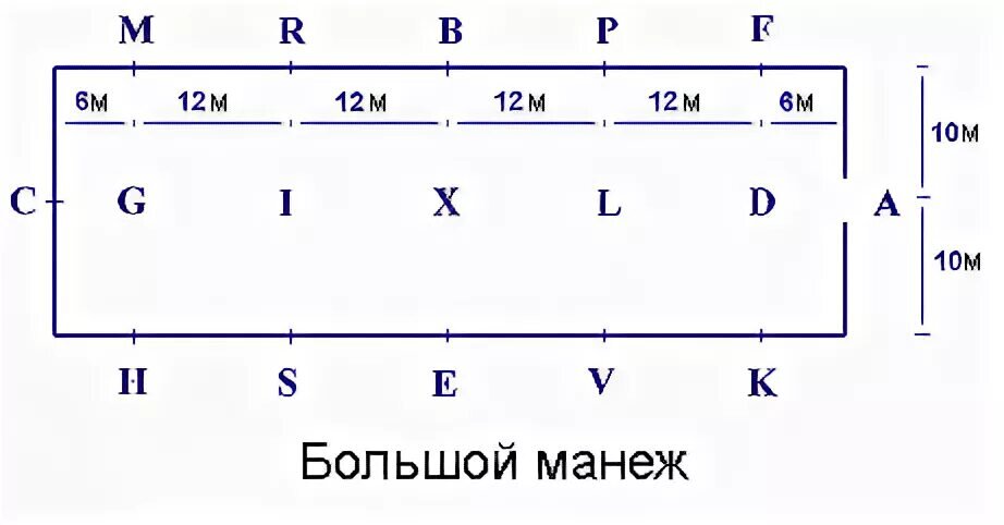 Буквы для выездки. Выездковый манеж буквы. Большой манеж конный спорт буквы. Схема манежа для выездки 60х20. Буквы в выездковом манеже.