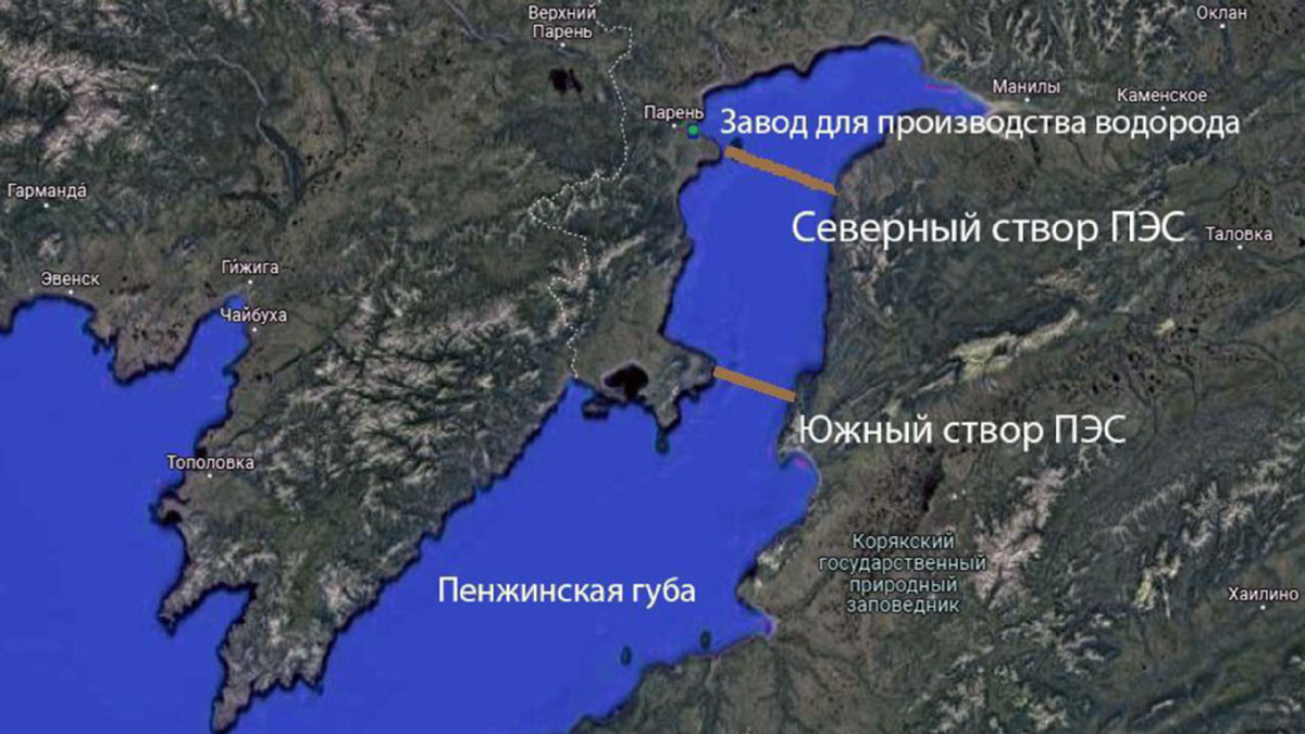 Проект приливной электростанции в пенжинской губе в охотском море