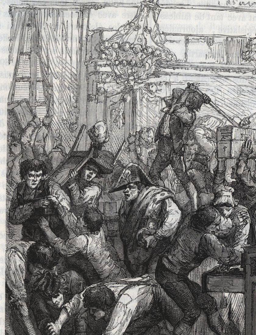 Ограбление королевского хранилища, Гравюра 1866 года