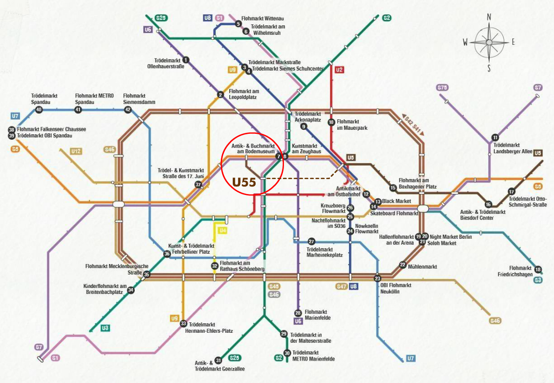 Метро восточного берлина схема