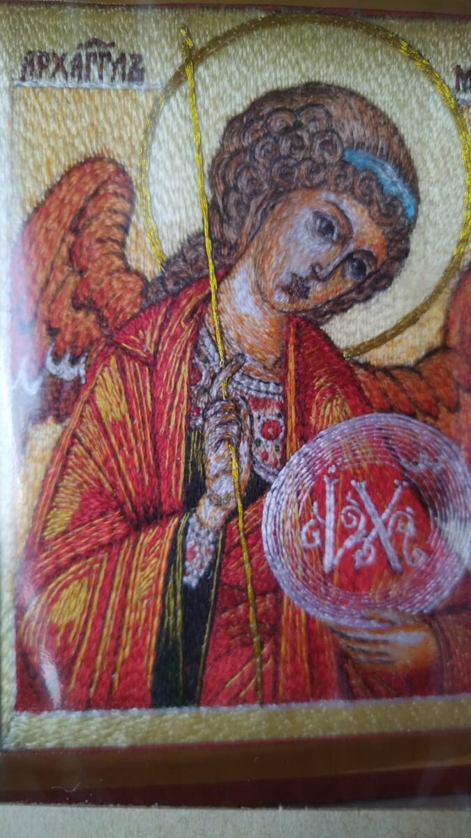 Икона Архистратига Михаила, работа батюшки Валентина