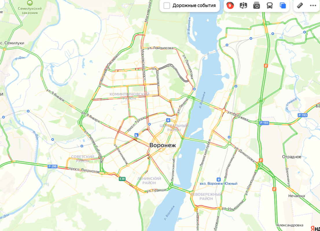 Карта дождя в воронеже онлайн