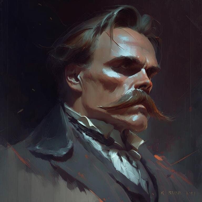 Фридрих Ницше глазами искусственного интеллекта.