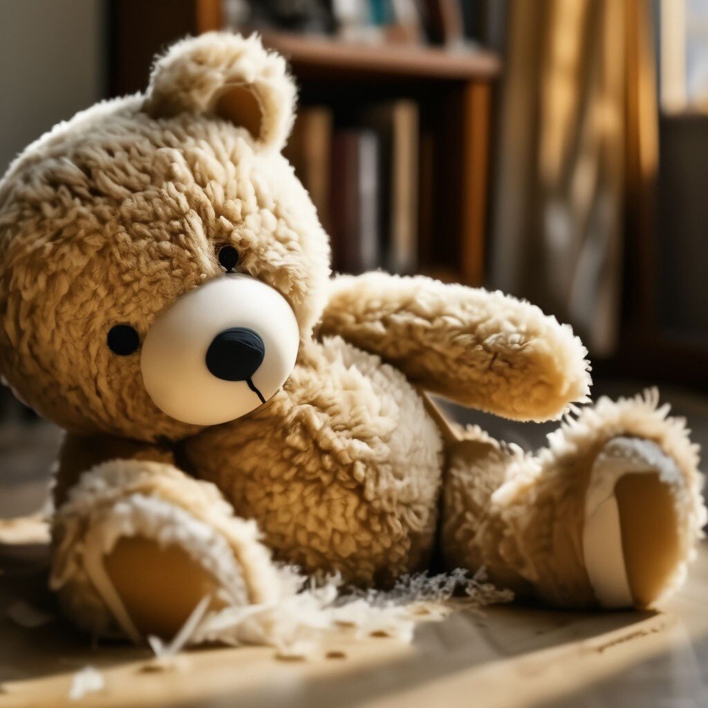 Уронили мишку на пол