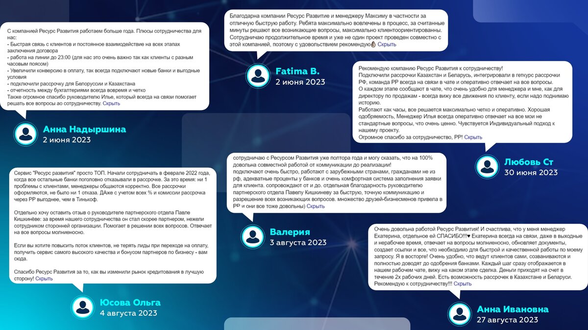 Отзывы о сервисе "Ресурс Развития" в Яндексе