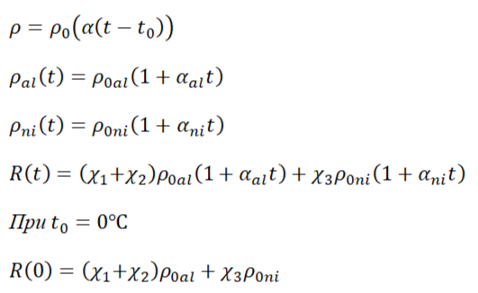Сопротивление при 0