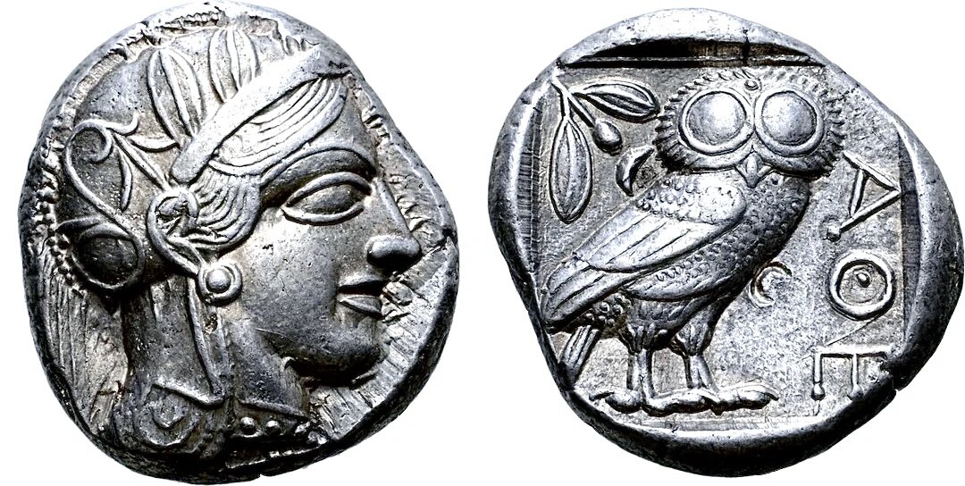 AR Tetradrachm, Attica, Athens, 454-404 BC — Silver