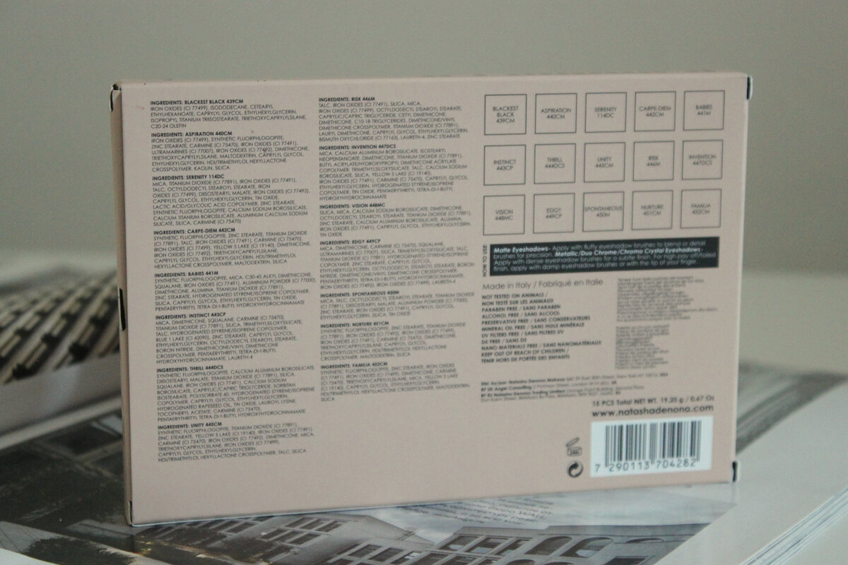 Палетка теней Natasha Denona My Dream Palette. Коробочка.