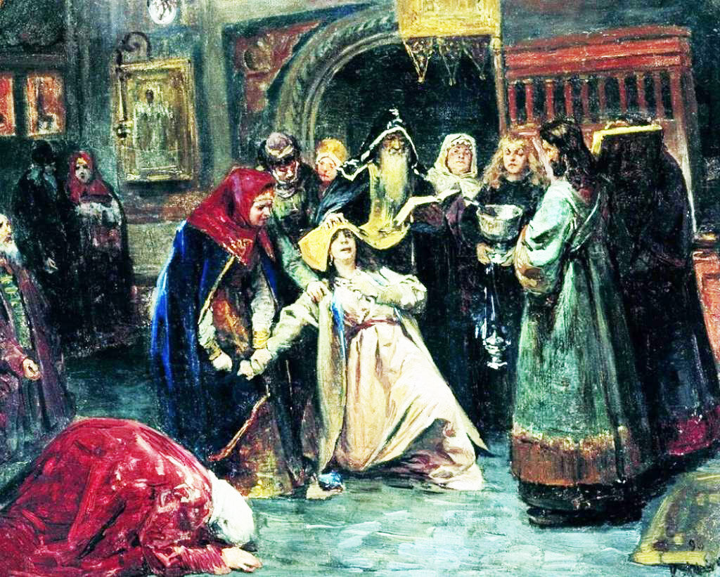 К. Лебедев "Насильственный постриг"