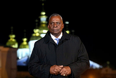 ЛЛОЙД ОСТИН В КИЕВЕ. ФОТО: VOLODYMYR TARASOV/KEYSTONE PRESS AGENCY/GLOBALLOOKPRESS