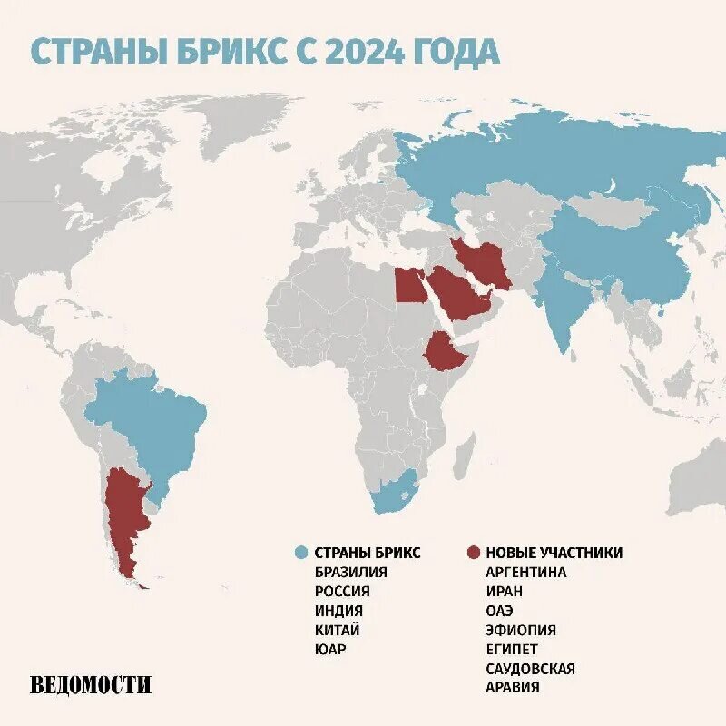 Страны брикс на карте