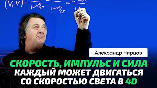 Чирцов А.С. | Скорость, Импульс и Сила в 4х-мерном пространстве. Масса покоя. Релятивистская масса.