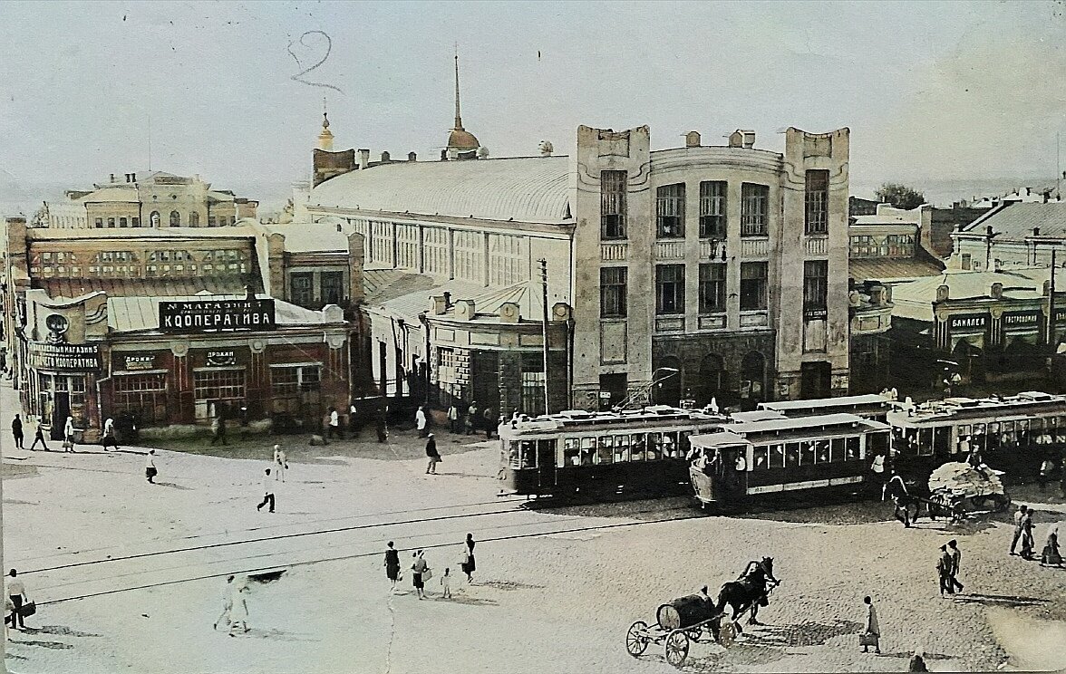 1915, Мясной корпус Центрального рынка. Будущее место постройки первого кольца