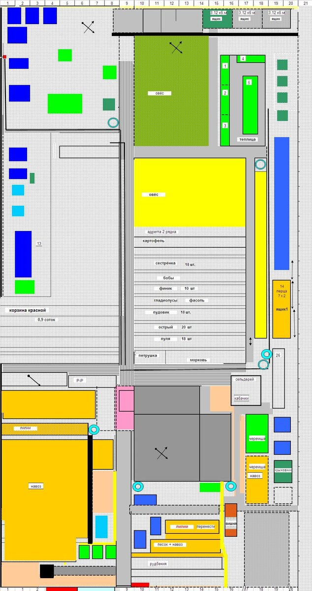 План участка и посадок на 2024 год