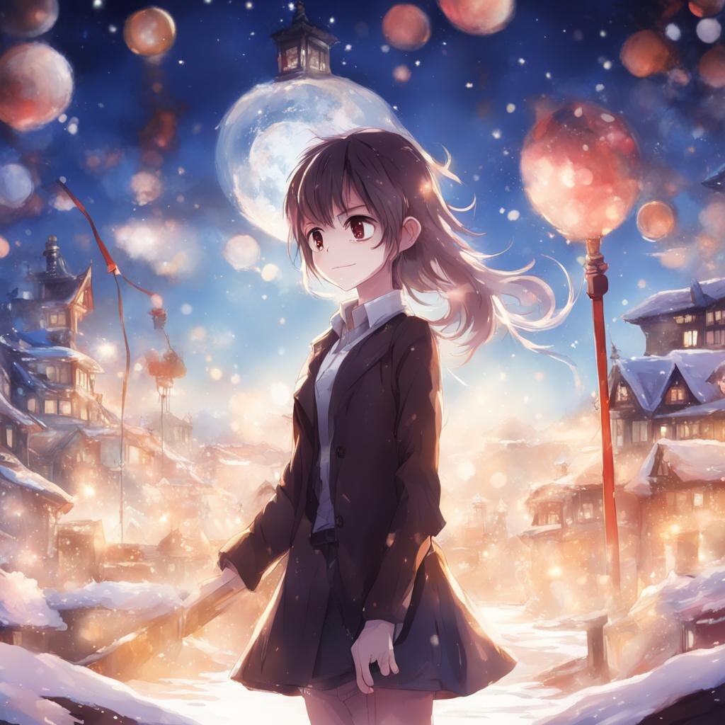 Новогодние картинки Аниме 