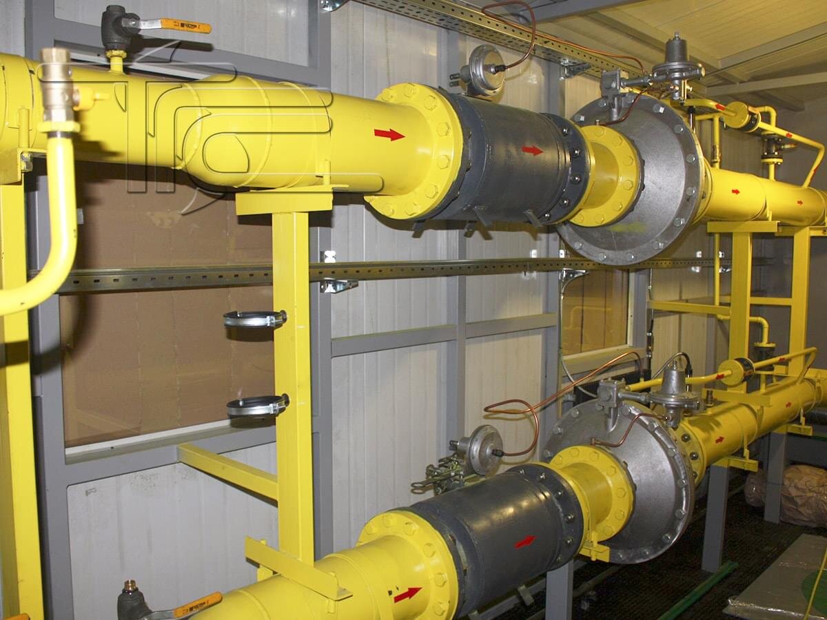 Узел редуцирования, основная и резервная ветка