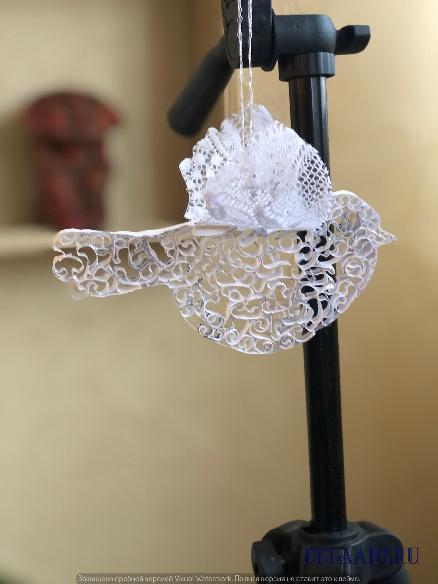 Фигурка птички из бумаги в технике "бихайв"