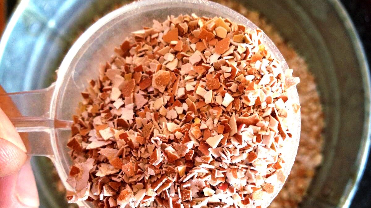 Яичную скорлупу перед хранением необходимо измельчить