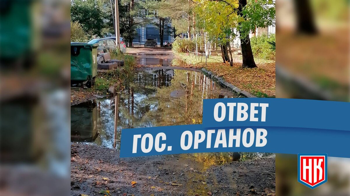 Ответ по затоплению и разбитой дороге в г. Тосно | МОО Народный КОНТРОЛЬ |  Дзен