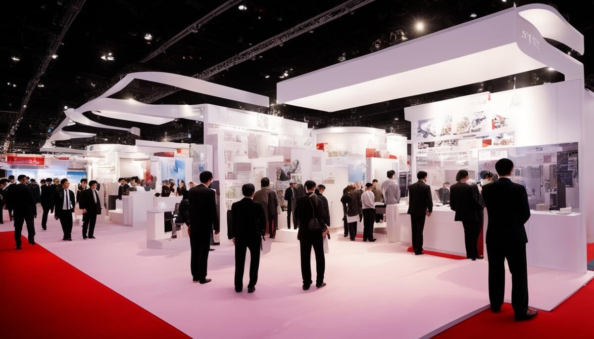 Выставки в Китае. Изображение сгенерировано с помощью ИИ