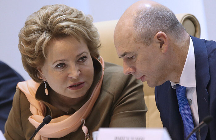    Валентина Матвиенко и Антон Силуанов.Антон Новодережкин/ТАСС
