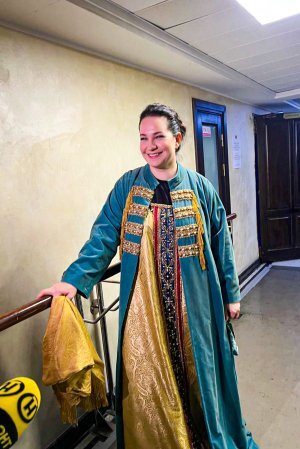    Исполнительница партии Любаши Ксения Дудникова на утренней репетиции. / Фото: Катерина Новикова