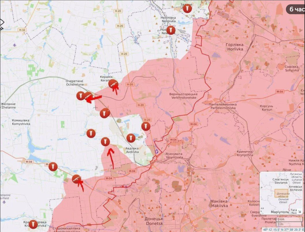 Карта действий на авдеевском. Карта окружения Авдеевки. Авдеевка на карте боевых действий. Авдеевское направление на карте.