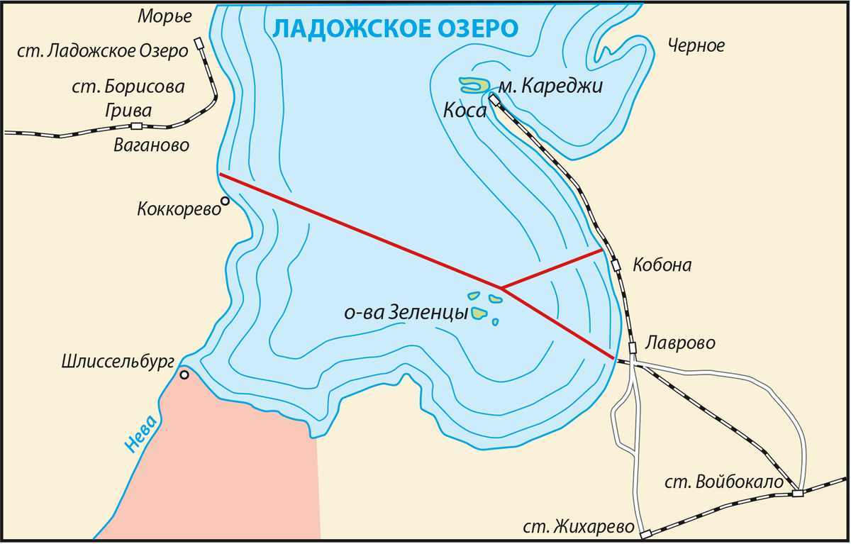 Схема блокады ленинграда и дороги жизни