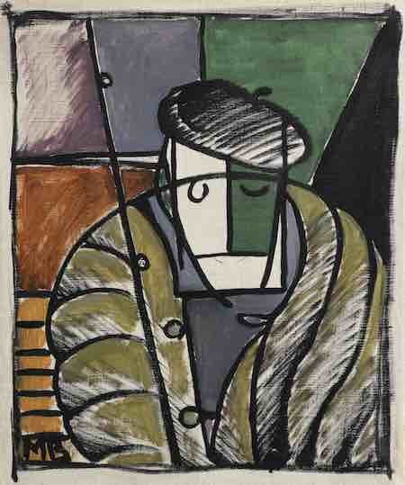    Евгений Михнов-Войтенко. Автопортрет. 1957. Холст, маслоЧастная коллекция