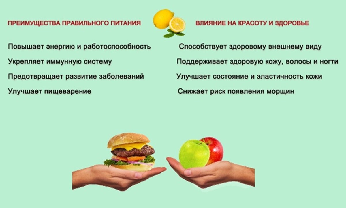 Преимущества правильного питания