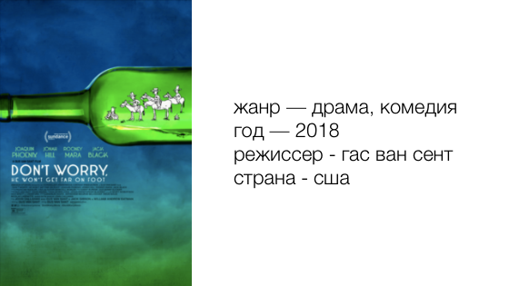 Фильм «Не волнуйся, он далеко не уйдёт» | «Don't Worry, He Won't Get Far on Foot»