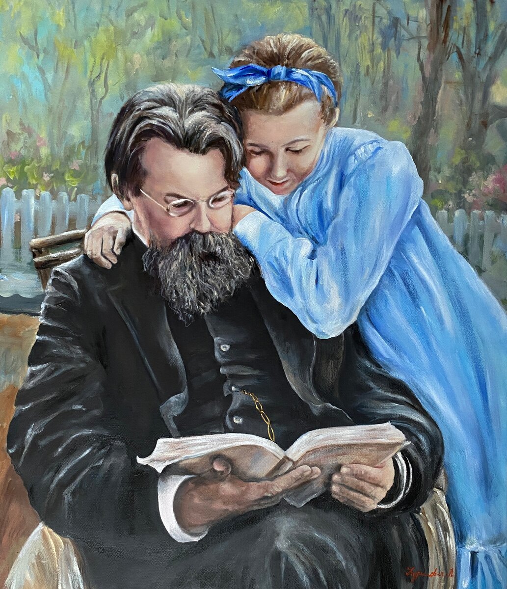 Людмила Курилович, «Портрет В. И. Вернадского с дочерью Ниной»