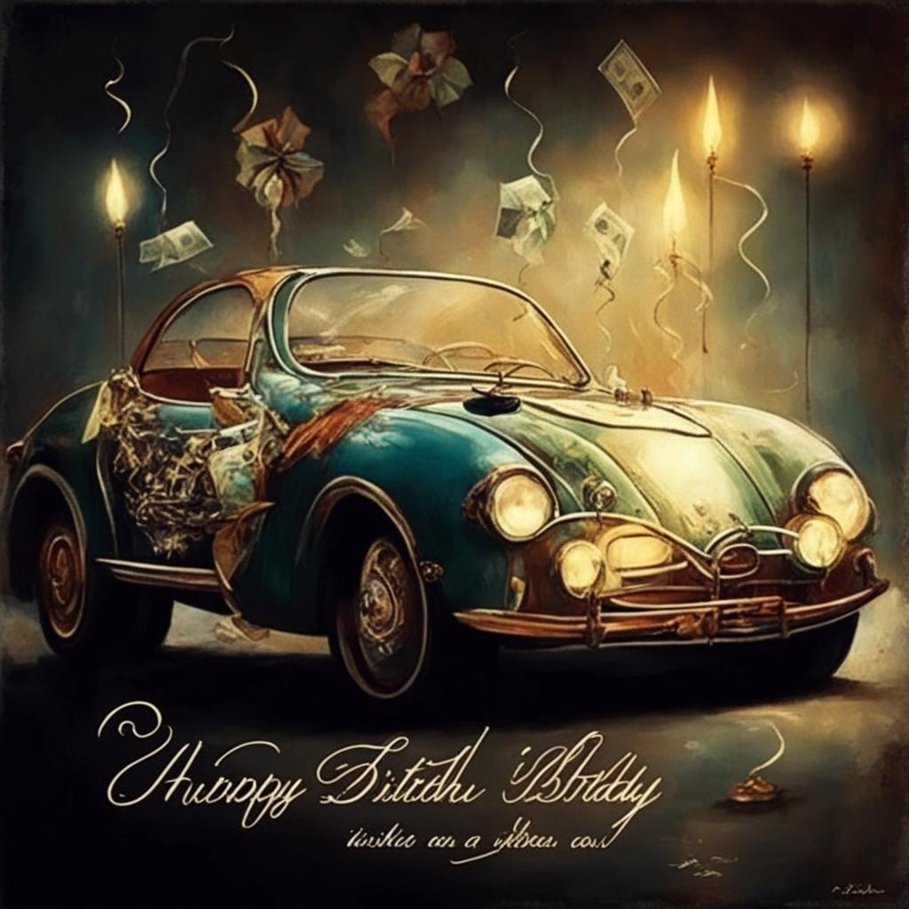 Открытка для родных мужчин с ДР, созданная ИИ