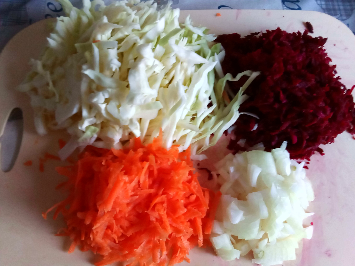 Запеканка. Подготовила овощи. Фото от автора