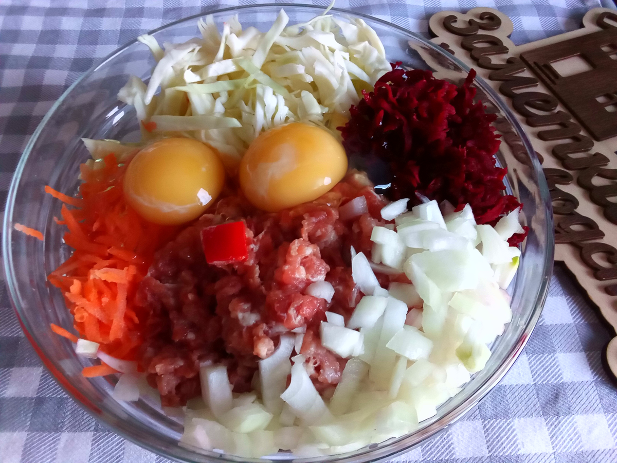 Овощная запеканка с фаршем. Подготовительный этап. Фото от автора