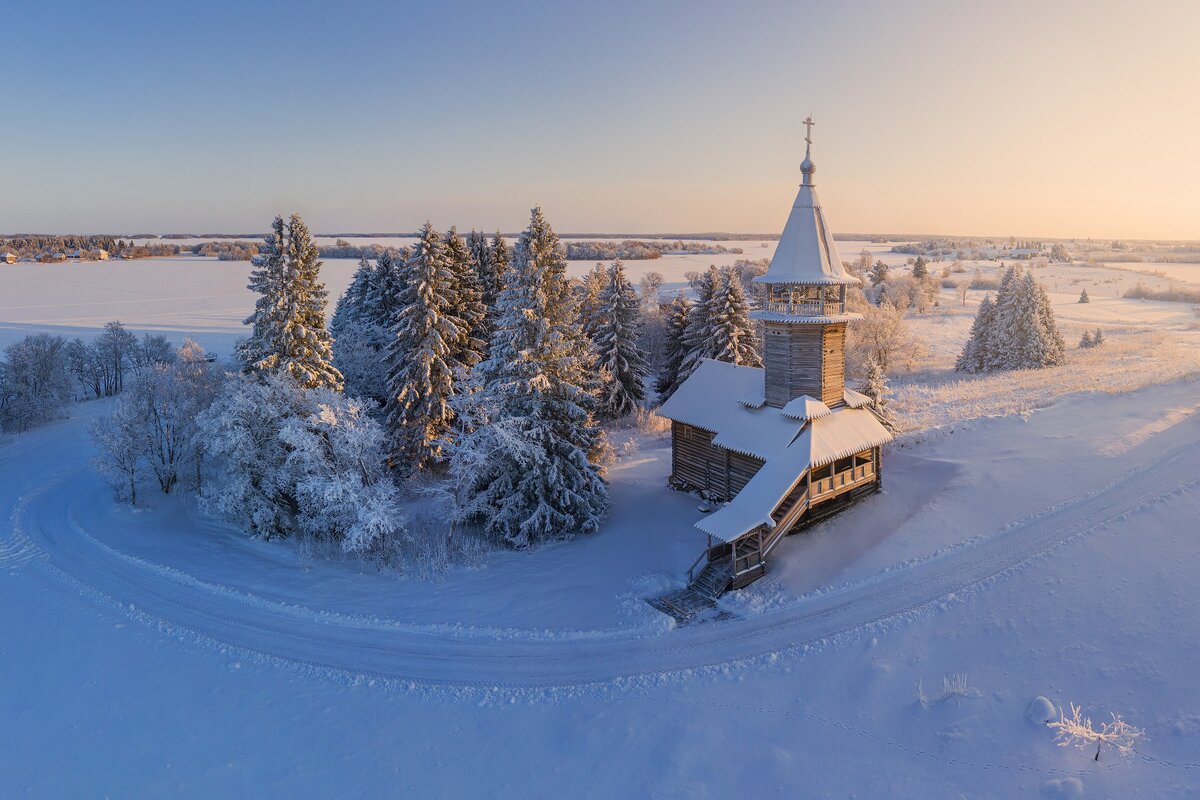 Кижи храм зима