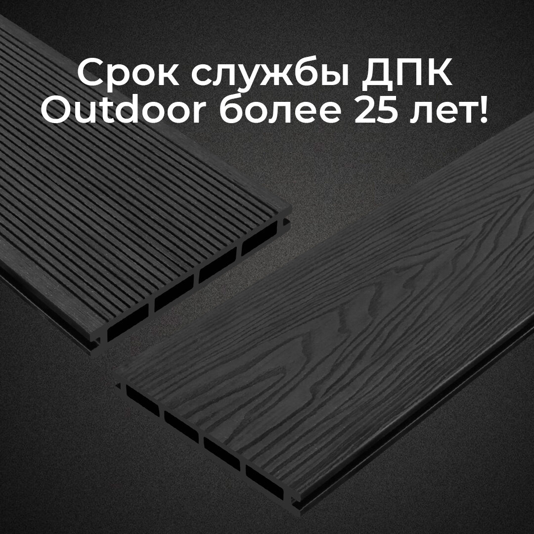 При выборе ДПК Outdoor, Вы точно знаете, что покупаете и сколько материал прослужит
