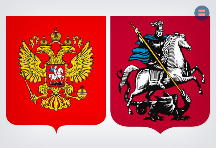 Изображение Георгия Победоносца на гербе