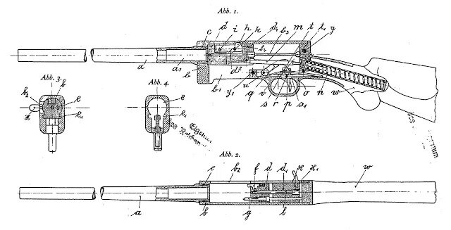 Схема пистолета-пулемета фирмы Рейнметалл из патента 358357