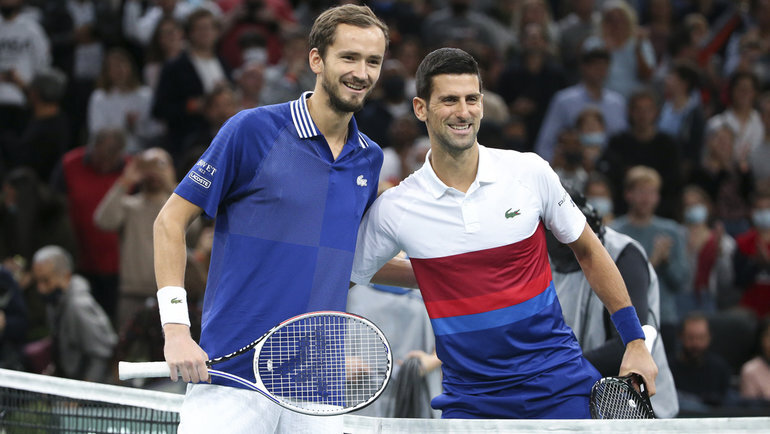    Даниил Медведев и Новак Джокович. Global Look Press