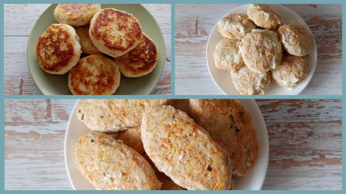 3 рецепта куриных котлет с овощами.