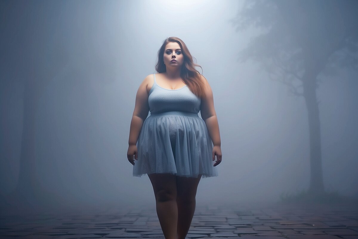 Девушка с лишним весом