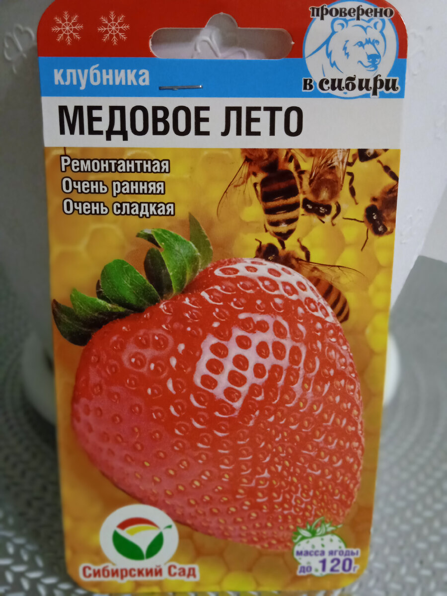 Вот такие семена клубники я купила на днях