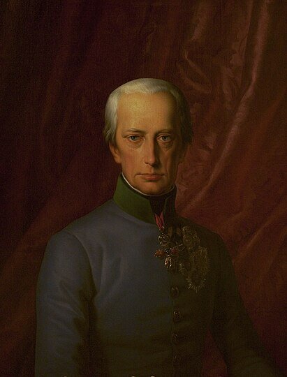 Франц II (Франц Иосиф Карл) (12 февраля 1768, Флоренция — 2 марта 1835, Вена) — последний император Священной Римской империи (1792–1806), под именем Франц I — первый император Австрии (с 1804), король Богемии и Венгрии (с 1792) из Габсбург-Лотарингского дома
