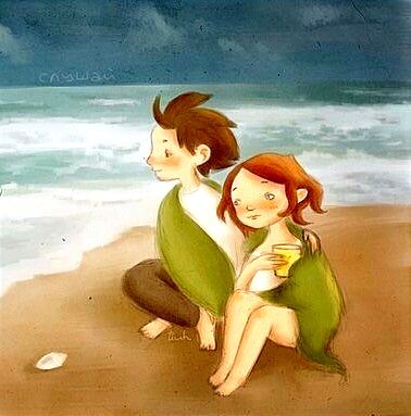 Фото из моих старых фотоальбомов в социальных сетях. Не знаю, кто автор картины. Но он очень талантливый художник. 🥰👍