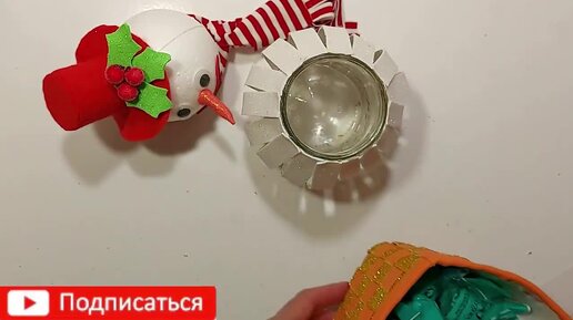 Милый снеговичок из банки. Нестандартный сладкий подарок на Новый год