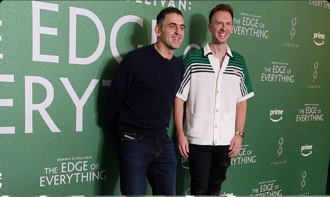 Ронни О'Салливан и Джадд Трамп на премьере фильма "Ronnie O'Sullivan: The Edge of Everything". Фото: соцсети