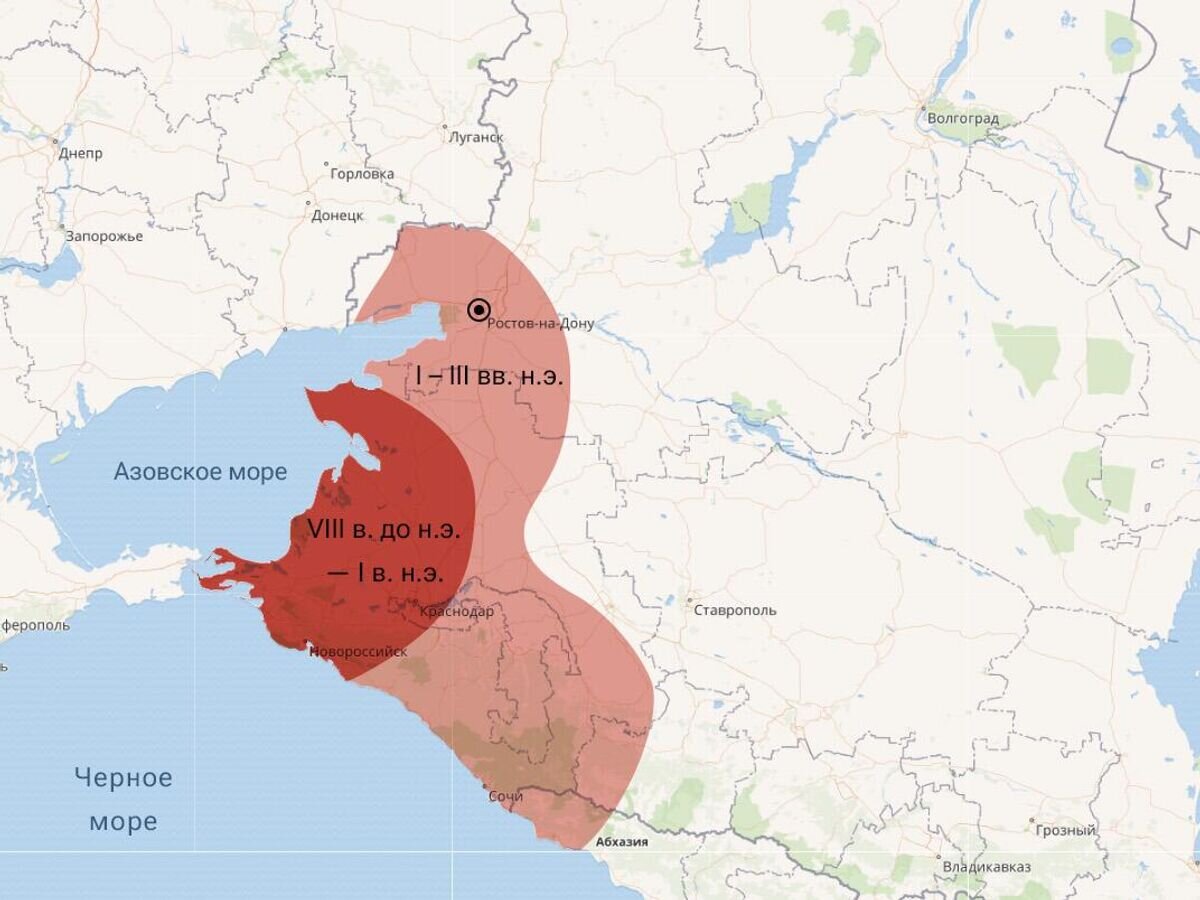    Расселение меотов© OpenStreetMap / РИА Новости