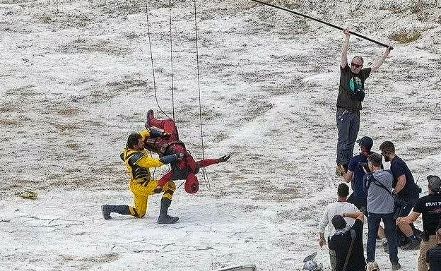 Кадр со съемок фильма «Дэдпул-3», 2024, США | kinopoisk.ru 