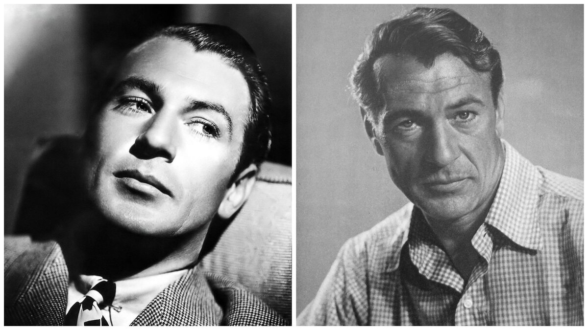 Листаем. Гэри Купер в молодости и в 58 лет. Фото: pinterest.ru